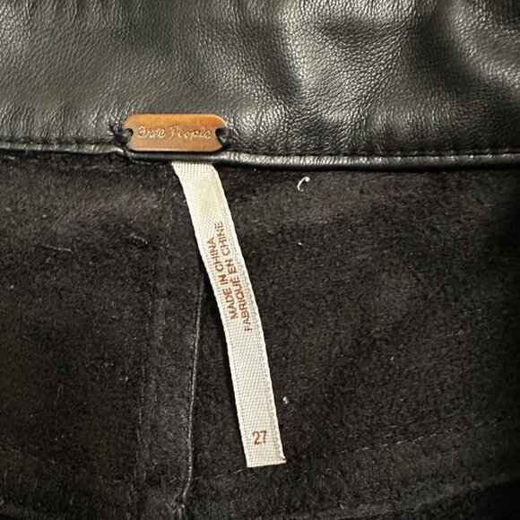 Free People Vegan Leather Hi-Rise Skinny Pant Size 27 - Picture 3 of 5